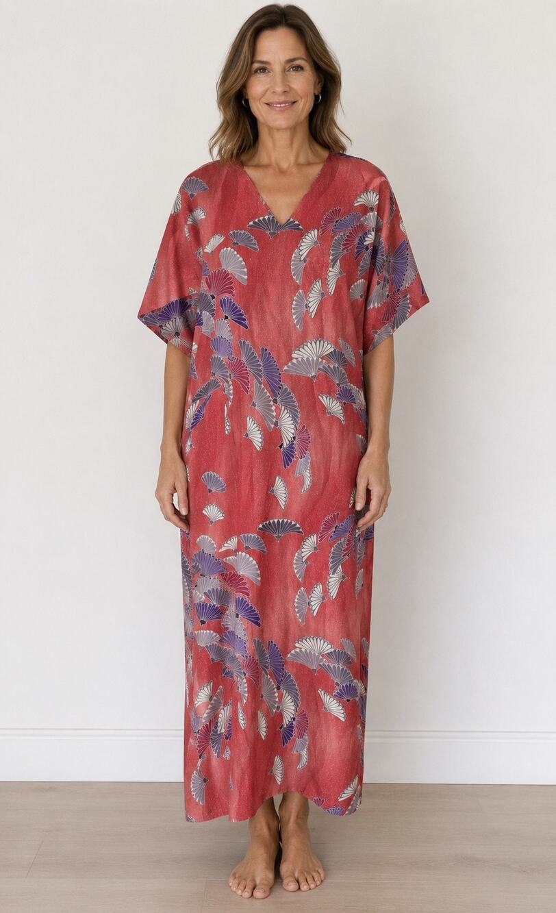 Vintage 70s Hawaiian Sun Fashions House Dress Kaftan Women’s Medium Resort Beach